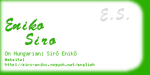 eniko siro business card