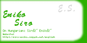 eniko siro business card